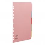 Concord Subject Dividers 5-Part Multipunched 160gsm A4 Assorted Ref 51099 001103