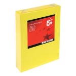 5 Star Office Coloured Copier Paper Multifunctional Ream-Wrapped 80gsm A4 Deep Yellow [500 Sheets] 936318