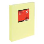 5 Star Office Coloured Copier Paper Multifunctional Ream-Wrapped 80gsm A3 Light Yellow [500 Sheets] 936364