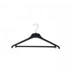Alba ABS Coat Hanger with Bar Black (Pack of 20) PMBASIC PL 11150AL