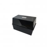 ValueX Deflecto Card Index Box 6x4 inches / 152x102mm Black 12101DF