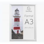 Exacompta Wall Sign Holder Landscape A3 Clear Acrylic With Aluminium Snap Frame 8394358D 15096EX