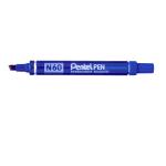 Pentel N60 Permanent Marker Chisel Tip 3.9-5.7mm Line Blue (Pack 12) 17070PE