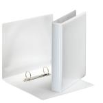 Esselte Essentials Presentation Ring Binder Polypropylene 2 D-Ring A5 25mm Rings White (Pack 12) 46571 21088ES
