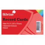 ValueX Record Cards Ruled 126x77mm Assorted Colours (Pack 100) 21771SC