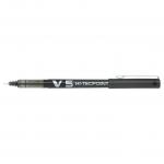 Pilot V5 Hi-Tecpoint Liquid Ink Rollerball Pen 0.5mm Tip 0.3mm Line Black (Pack 20) 31669PT