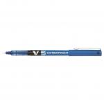 Pilot V5 Hi-Tecpoint Liquid Ink Rollerball Pen 0.5mm Tip 0.3mm Line Blue (Pack 20) 31676PT