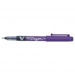 V Sign Liquid Ink Pen Violet Pack of 12