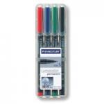 Staedtler Lumocolor OHP Pen Permanent Superfine 0.4mm Line Assorted Colours (Pack 4) 33240TT