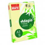 Rey Adagio Paper A3 80gsm Canary (Ream 500) ADAGI080X699 40503PC