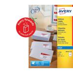 Avery Inkjet Address Label 99.1x38.1mm 14 Per A4 Sheet White (Pack 1400 Labels) J8163-100 43600AV