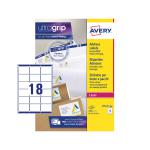 Avery Laser Address Label 63.5x46.6mm 18 Per A4 Sheet White (Pack 9000 Labels) L7161-500 44139AV