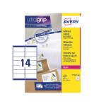 Avery Laser Address Label 99.1x38.1mm 14 Per A4 Sheet White (Pack 1400 Labels) L7163-100 44174AV