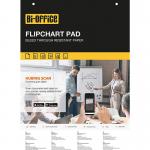 Bi-Office Flipchart Pad Plain A1 White 40 Sheets (Pack 5) 49225BS