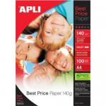 Apli Photo Paper A4 140gsm Glossy White (Pack 100) 50779PL