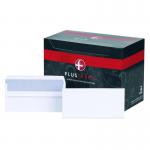 Plus Fabric Wallet Envelope DL Self Seal Plain 120gsm White (Pack 500) 58941BG