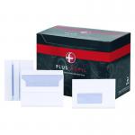 Plus Fabric Wallet Envelope C6 Self Seal Window 120gsm White (Pack 500) 58948BG