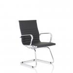 Nola Black Soft Bonded Leather Cantilever Chair OP000224 60302DY
