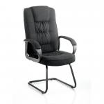 Moore Cantilever Visitor Chair Black Fabric With Arms KC0149 62304DY