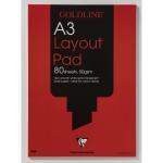 Goldline A3 Layout Pad Bank Paper 50gsm 80 Sheets White Paper GPL1A3 65657EX