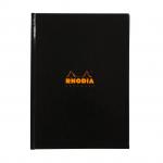 Rhodia A5 Hard Cover Casebound Business Book Ruled 192 Pages Black (Pack 3) 66728EX