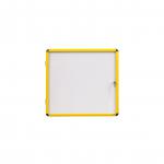 Bi-Office Ultrabite Magnetic Lockable Whiteboard Display Case Yellow Aluminium Frame 16 x A4 940x1288mm 68587BS