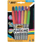 BIC Marking Colour Collection Permanent Marker Bullet Tip 0.8mm Line Assorted Colours (Pack 12) 69262BC