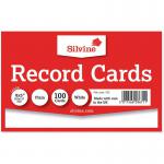 ValueX Record Cards Plain 203x127mm White (Pack 100) 70463SC