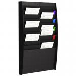 Fast Paper Document Control Panel/Literature Holder 2 x 10 Compartment A4 Black 75114PL