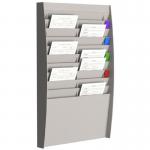 Fast Paper Document Control Panel/Literature Holder 2 x 10 Compartment A4 Grey 75121PL