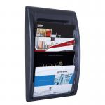 Fast Paper Oversized Quick Fit Wall Display Literature Holder Black 75156PL