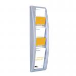 Fast Paper Quick Fit Wall Display Literature Holder DL Silver 75240PL