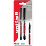 Uni Super Ink Permanent Marker Bullet Tip 0.9mm Line Black Plastic Free Packaging (Pack 2) 78282UB