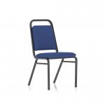 Banqueting Stacking Visitor Chair Black Frame Blue Fabric BR000197 80410DY