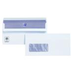 Plus Fabric DL Envelopes Window Wallet Self Seal 120gsm White (Pack of 500) C22570 JDC22570