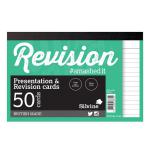 Silvine Revision Card Notepad 50 Card White (Pack of 20) CR50 SV43675
