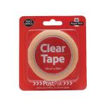 Postpak Clear Sticky Tape 19mmx66m (Pack of 12) 7UB70979 UB70979