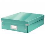 Leitz WOW Click & Store Medium Organiser Box. Ice Blue.