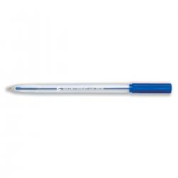 Cheap Stationery Supply of 5 Star Office Ball Pen Clear Barrel Medium 1.0mm Tip 0.7mm Line Blue Pack of 50 295195 Office Statationery