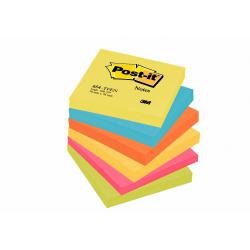 Cheap Stationery Supply of Post-it Colour Notes Pad of 100 Sheets 76x76mm Energetic Palette Rainbow Colours 654TFEN Pack of 6 Office Statationery