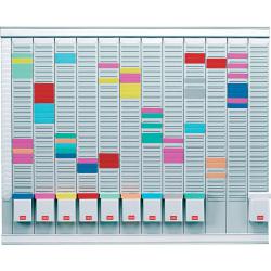 Cheap Stationery Supply of Nobo Maxi T-Card Kit 12 Month Planner Index Panel 12 Columns 32 Slots Cards Links Inserts 32938864 49091X Office Statationery