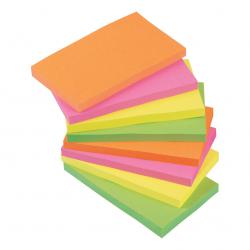 Cheap Stationery Supply of 5 Star Office Re-Move Notes Repositionable Neon Pad of 100 Sheets 76x127mm Assorted Pack of 12 912998 Office Statationery