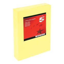 Cheap Stationery Supply of 5 Star Office Coloured Copier Paper Multifunctional Ream-Wrapped 80gsm A4 Medium Yellow 500 Sheets 936279 Office Statationery