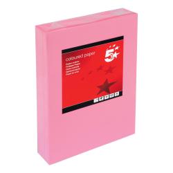 Cheap Stationery Supply of 5 Star Office Coloured Copier Paper Multifunctional Ream-Wrapped 80gsm A4 Medium Pink 500 Sheets 936295 Office Statationery