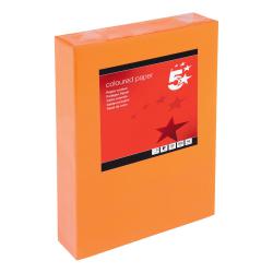 Cheap Stationery Supply of 5 Star Office Coloured Copier Paper Multifunctional Ream-Wrapped 80gsm A4 Deep Orange 500 Sheets 936342 Office Statationery