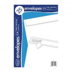 Cheap Stationery Supply of County Stationery C4 25 White Peal and Seal Envelopes 25 (Pack of 20) C509 CTY1064 Office Statationery