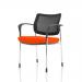 Brunswick Deluxe Mesh Back Chrome Frame Bespoke Colour Seat Tabasco Orange With Arms KCUP1602