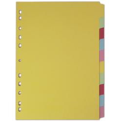 Cheap Stationery Supply of Elba Divider A4 Coloured Card 10 Part Office Statationery