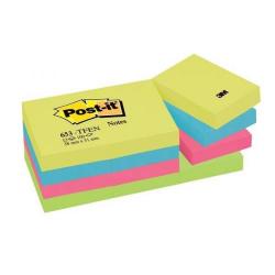 Cheap Stationery Supply of Post-it Notes 38x51mm 100 Sheets Energetic Colours (Pack 12) 653-TFEN 32589TT Office Statationery