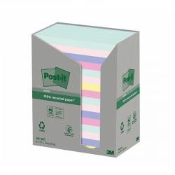 Cheap Stationery Supply of Post it Recycled Notes 76x127mm Assorted Colours 100 Sheets Per Pad Pack of 16 7100259665 38802MM Office Statationery